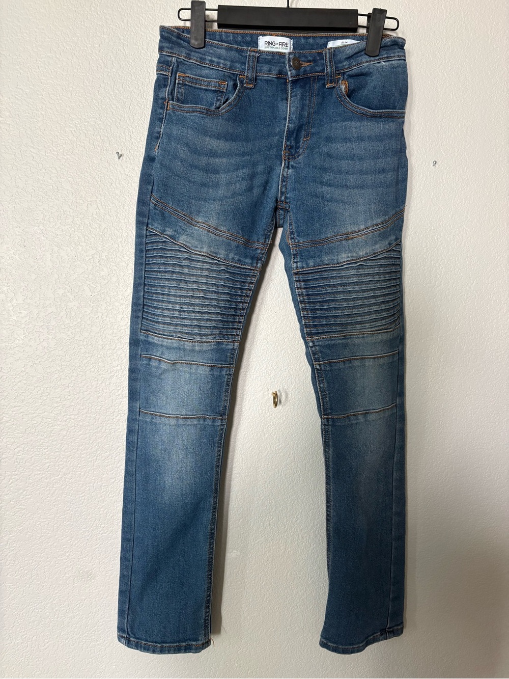 Ring of Fire Moto Kids Jeans sz 12Slim